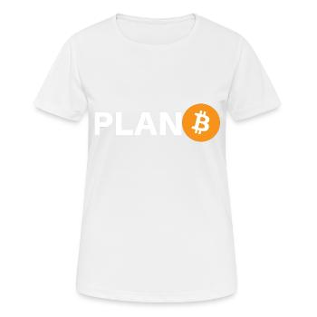 BITCOIN - Frauen T-Shirt atmungsaktiv - Weiß - Vorne - AI Model Female 172 dark (172cm)