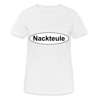 Nackteule - Frauen T-Shirt atmungsaktiv - Weiß - Vorne - AI Model Female 172 dark (172cm)