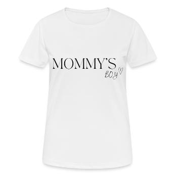 MOMMY'S BOY - Frauen T-Shirt atmungsaktiv - Weiß - Vorne - AI Model Female 172 dark (172cm)