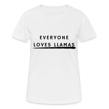 Everyone love llamas - Women's Breathable T-Shirt - white - Front - AI Model Female 172 dark (172cm)