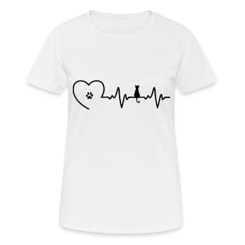 Katzenliebhaber - Frauen T-Shirt atmungsaktiv - Weiß - Vorne - AI Model Female 172 dark (172cm)
