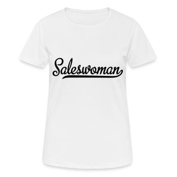 Saleswoman - Women's Breathable T-Shirt - white - Front - AI Model Female 172 dark (172cm)