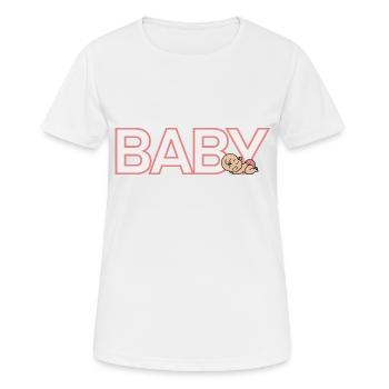 Bébé - T-shirt respirant Femme - blanc - Devant - AI Model Female 172 dark (172cm)