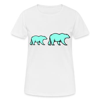 Ours polaires - T-shirt respirant Femme - blanc - Devant - AI Model Female 172 dark (172cm)