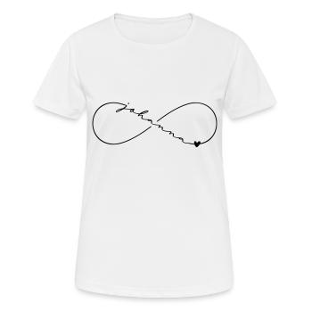 Johanna Nom Symbole de l’Infini - T-shirt respirant Femme - blanc - Devant - AI Model Female 172 dark (172cm)