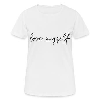 Love Myself - Women's Breathable T-Shirt - white - Front - AI Model Female 172 dark (172cm)