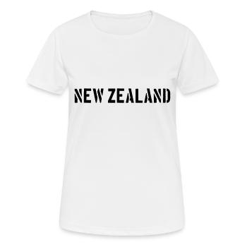 New Zealand - Kiwi - Aotearoa Neuseeland Auckland - Women's Breathable T-Shirt - white - Front - AI Model Female 172 dark (172cm)