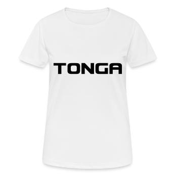 Logo des Tonga - Pacifique - Polynésie - Mers du Sud - T-shirt respirant Femme - blanc - Devant - AI Model Female 172 dark (172cm)