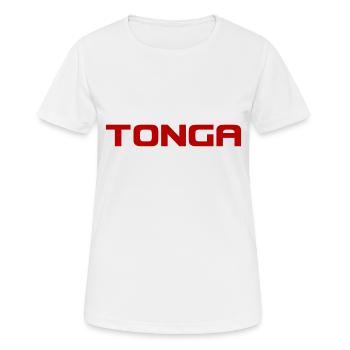 Logo des Tonga - Pacifique - Polynésie - Mers du Sud - T-shirt respirant Femme - blanc - Devant - AI Model Female 172 dark (172cm)