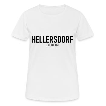 Hellersdorf - Berlin - Deutschland - Bezirk - Frauen T-Shirt atmungsaktiv - Weiß - Vorne - AI Model Female 172 dark (172cm)
