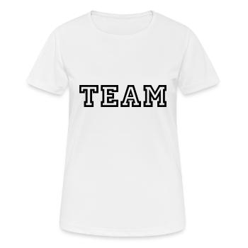TEAM - Mannschaft - Sport - Women's Breathable T-Shirt - white - Front - AI Model Female 172 dark (172cm)