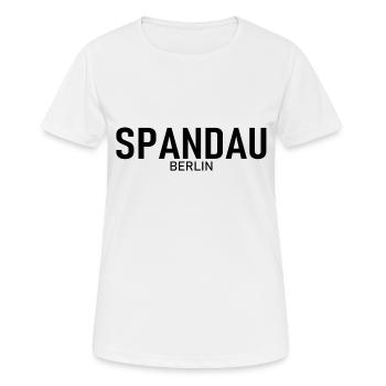 Spandau - Berlin - Deutschland - Frauen T-Shirt atmungsaktiv - Weiß - Vorne - AI Model Female 172 dark (172cm)