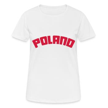Pologne - T-shirt respirant Femme - blanc - Devant - AI Model Female 172 dark (172cm)