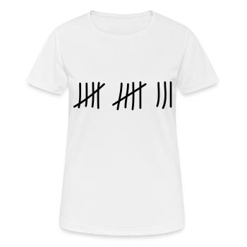 tage_zaehlen_13 - Frauen T-Shirt atmungsaktiv - Weiß - Vorne - AI Model Female 172 dark (172cm)