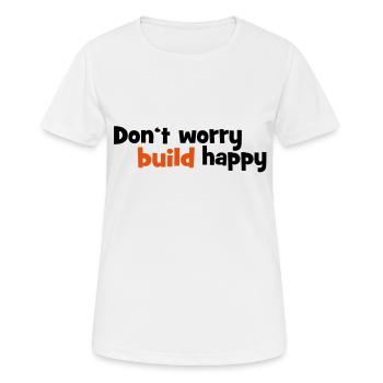 Hausbau - Frauen T-Shirt atmungsaktiv - Weiß - Vorne - AI Model Female 172 dark (172cm)