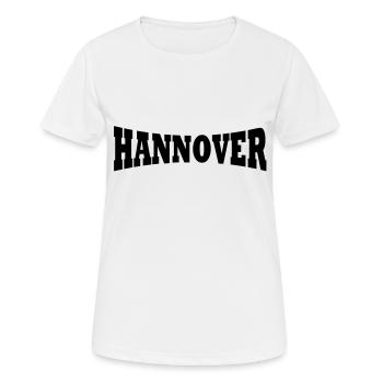 Hanovre lettrage - T-shirt respirant Femme - blanc - Devant - AI Model Female 172 dark (172cm)