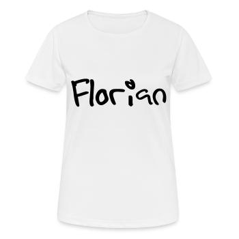 florian - Frauen T-Shirt atmungsaktiv - Weiß - Vorne - AI Model Female 172 dark (172cm)