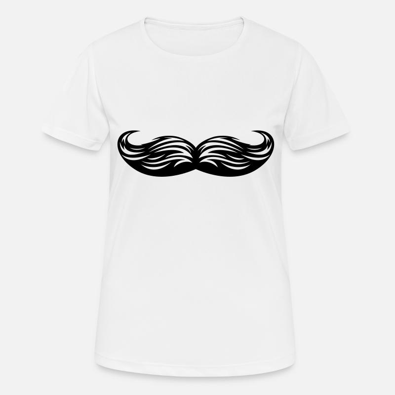 Moustache - Oberlippenbart - Women's Breathable T-Shirt - white
