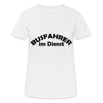 busfahrer im dienst - Frauen T-Shirt atmungsaktiv - Weiß - Vorne - AI Model Female 172 dark (172cm)