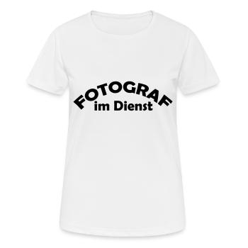 fotograf im dienst - Frauen T-Shirt atmungsaktiv - Weiß - Vorne - AI Model Female 172 dark (172cm)