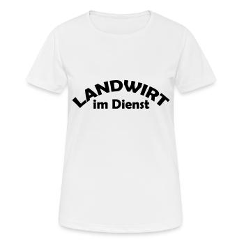 landwirt im dienst - Frauen T-Shirt atmungsaktiv - Weiß - Vorne - AI Model Female 172 dark (172cm)