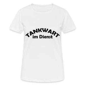 tankwart im dienst - Frauen T-Shirt atmungsaktiv - Weiß - Vorne - AI Model Female 172 dark (172cm)