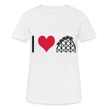 ichliebeachterbahn - T-shirt respirant Femme - blanc - Devant - AI Model Female 172 dark (172cm)