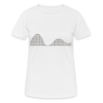 Montagnes russes Rollercoaster Vie Intégrale facture - T-shirt respirant Femme - blanc - Devant - AI Model Female 172 dark (172cm)