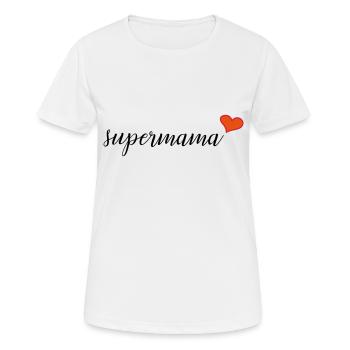 Super maman - T-shirt respirant Femme - blanc - Devant - AI Model Female 172 dark (172cm)