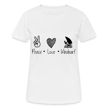 Windsurfen - Frauen T-Shirt atmungsaktiv - Weiß - Vorne - AI Model Female 172 dark (172cm)