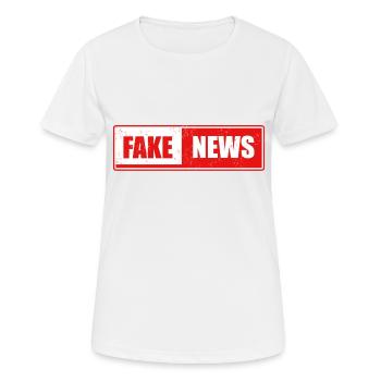 internet, fake news - Fake news - Women's Breathable T-Shirt - white - Front - AI Model Female 172 dark (172cm)