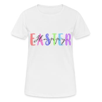 Joyeuses Pâques - T-shirt respirant Femme - blanc - Devant - AI Model Female 172 dark (172cm)