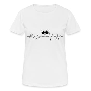 LE CŒUR DU VIN - T-shirt respirant Femme - blanc - Devant - AI Model Female 172 dark (172cm)