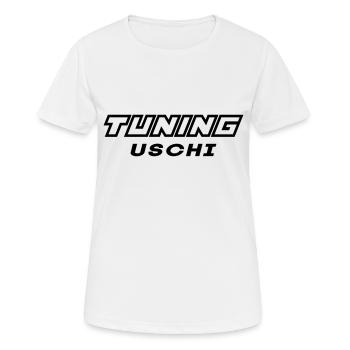 die Tuning Uschi- tuning ist alles - Frauen T-Shirt atmungsaktiv - Weiß - Vorne - AI Model Female 172 dark (172cm)