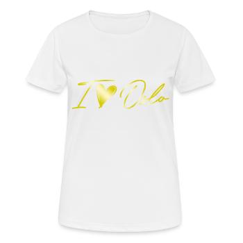 I Love Oslo - Frauen T-Shirt atmungsaktiv - Weiß - Vorne - AI Model Female 172 dark (172cm)