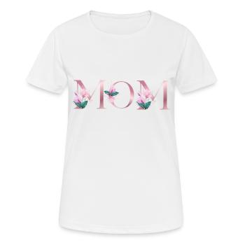 Mom - Frauen T-Shirt atmungsaktiv - Weiß - Vorne - AI Model Female 172 dark (172cm)