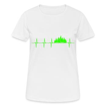 Herzschlag Wald Natur baum - Frauen T-Shirt atmungsaktiv - Weiß - Vorne - AI Model Female 172 dark (172cm)