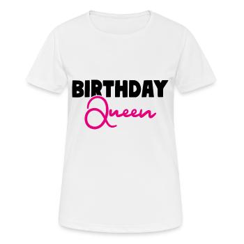 Anniversaire Reine Anniversaire Fille - T-shirt respirant Femme - blanc - Devant - AI Model Female 172 dark (172cm)