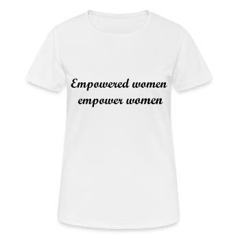 Autonomisation des femmes, autonomisation des femmes - T-shirt respirant Femme - blanc - Devant - AI Model Female 172 dark (172cm)