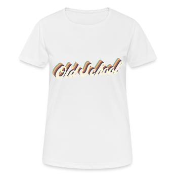 Old School Vintage - Frauen T-Shirt atmungsaktiv - Weiß - Vorne - AI Model Female 172 dark (172cm)