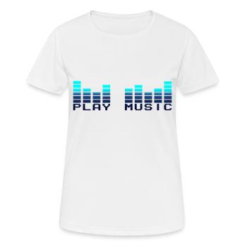 play music - T-shirt respirant Femme - blanc - Devant - AI Model Female 172 dark (172cm)
