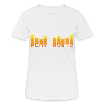 playmusic5 - Women's Breathable T-Shirt - white - Front - AI Model Female 172 dark (172cm)