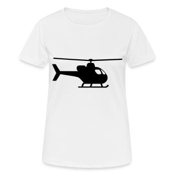 Hubschrauber - Frauen T-Shirt atmungsaktiv - Weiß - Vorne - AI Model Female 172 dark (172cm)