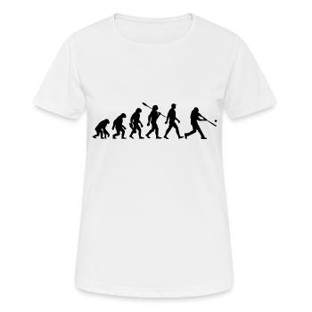 Evolution Baseball Batter - Frauen T-Shirt atmungsaktiv - Weiß - Vorne - AI Model Female 172 dark (172cm)