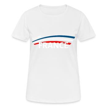 Équipe France - T-shirt respirant Femme - blanc - Devant - AI Model Female 172 dark (172cm)