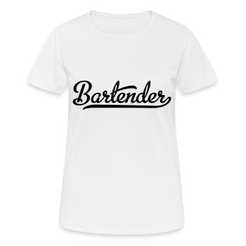 Barman - T-shirt respirant Femme - blanc - Devant - AI Model Female 172 dark (172cm)
