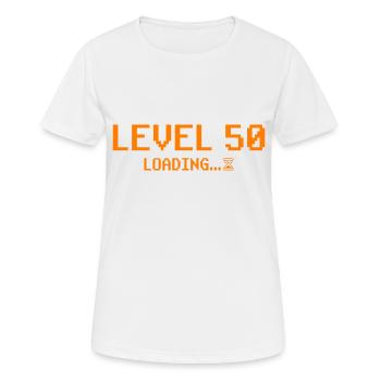 50th Birthday 50 Years Level 50 - Women's Breathable T-Shirt - white - Front - AI Model Female 172 dark (172cm)
