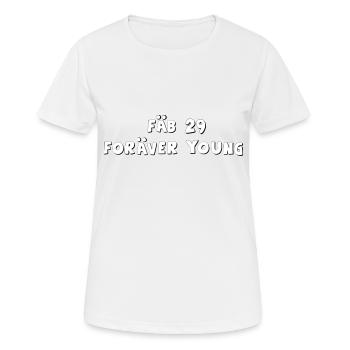 Geboren am 29 Februar - Frauen T-Shirt atmungsaktiv - Weiß - Vorne - AI Model Female 172 dark (172cm)
