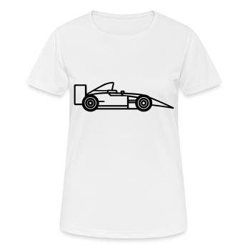 Rennwagen - Frauen T-Shirt atmungsaktiv - Weiß - Vorne - AI Model Female 172 dark (172cm)