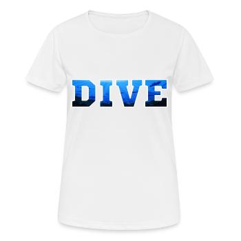 Diving Diver Saying - Women's Breathable T-Shirt - white - Front - AI Model Female 172 dark (172cm)